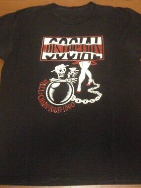 Vintage Social Distortion Ball And Chain Tour 1990 Shirt XL Great condition